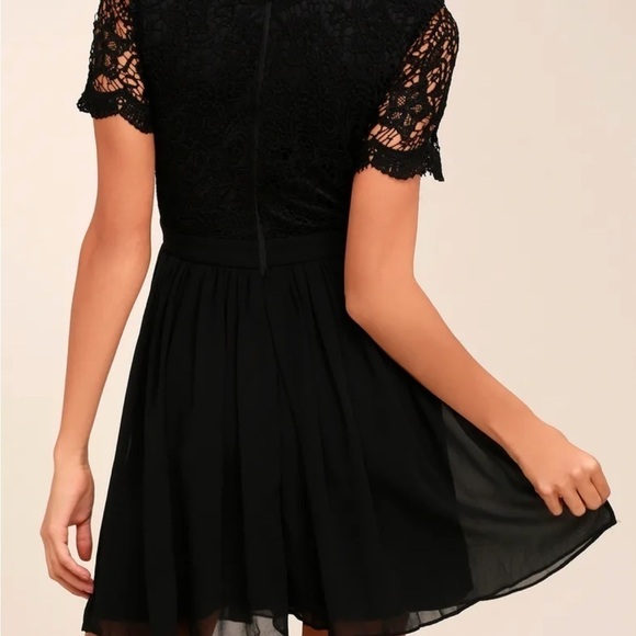 Lulu's Angel In Disguise Skater Dress Black NWT XS - Picture 3 of 8